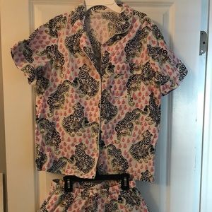 Print fresh pajama set, shirt and shorts